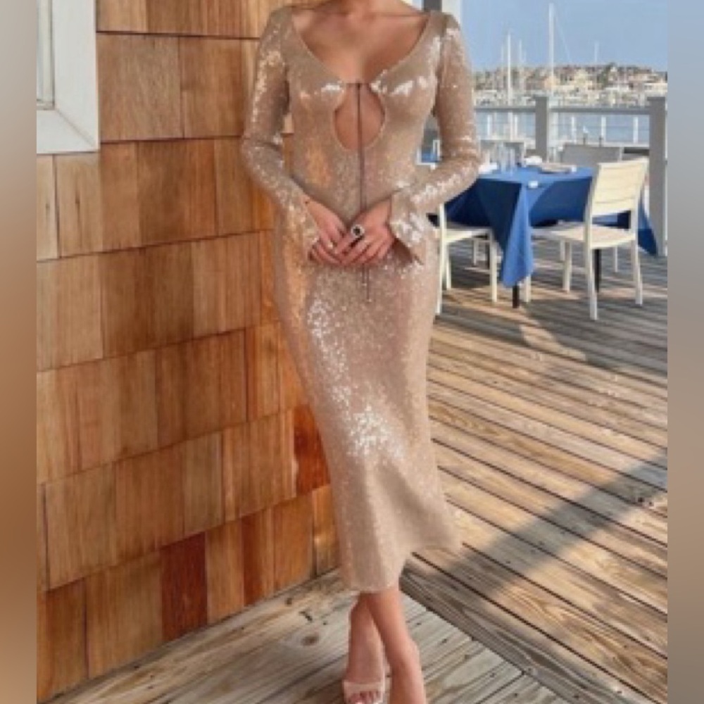Hailey Bieber Sequin Dress